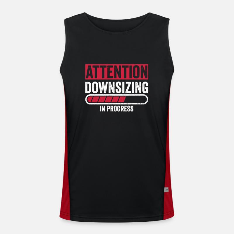 Downsizing Magenbypass Operation - Men's Functional Contrast Tank Top  - black/red
