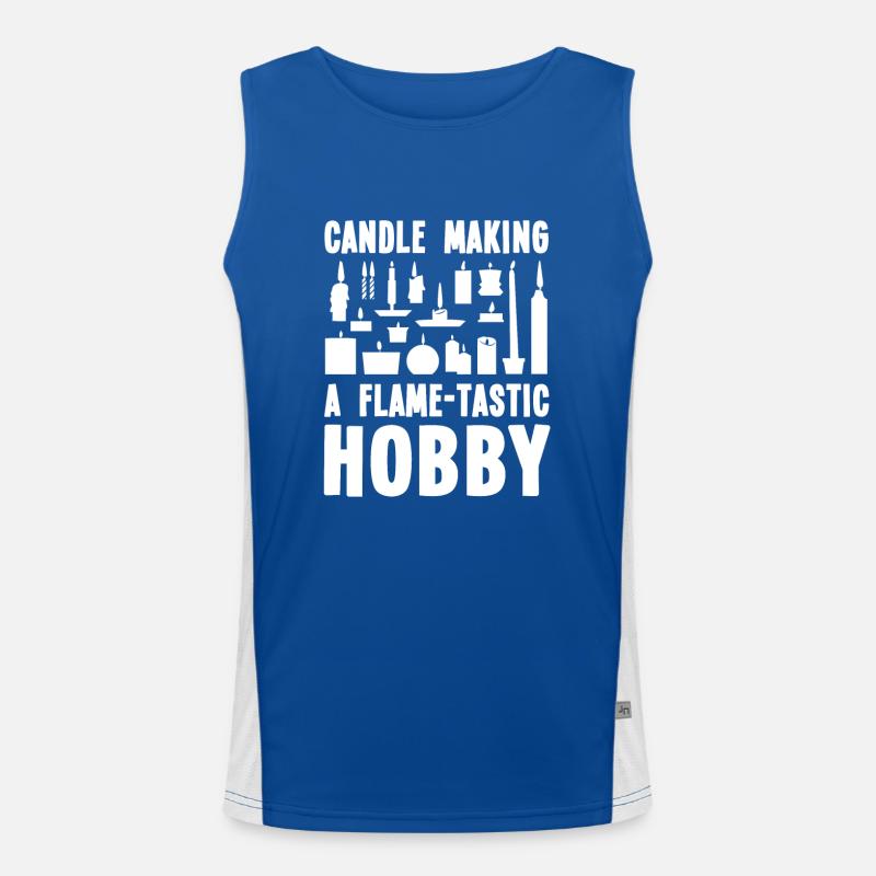 Funny Candle Maker Shirt Men's Functional Contrast Tank Top 