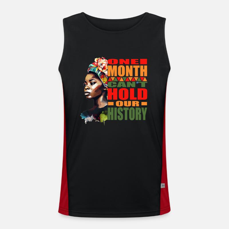 Juneteenth and Black History Commemorative Men's Functional Contrast Tank Top 