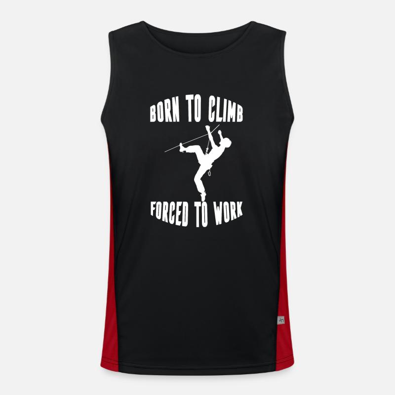 Kletterer Bergsteigen Berg Bergklettern Klettern Funktionelles Kontrast-Tank Top für Männer 