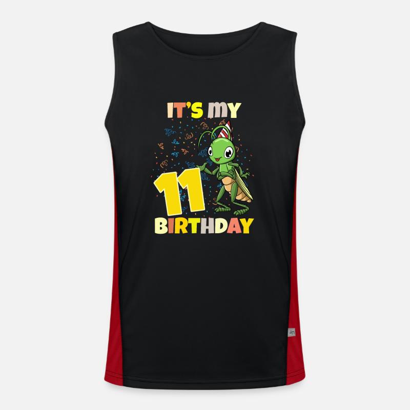 It's my 11th birthday grasshopper Men's Functional Contrast Tank Top 