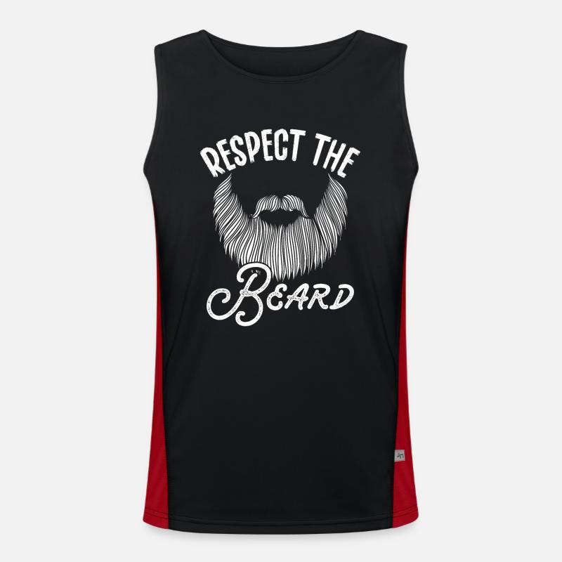 Respektiere Den Bart Funktionelles Kontrast-Tank Top für Männer 