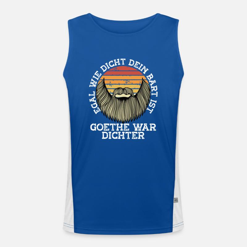 Dichter Bart Goethe war Dichter Funktionelles Kontrast-Tank Top für Männer 