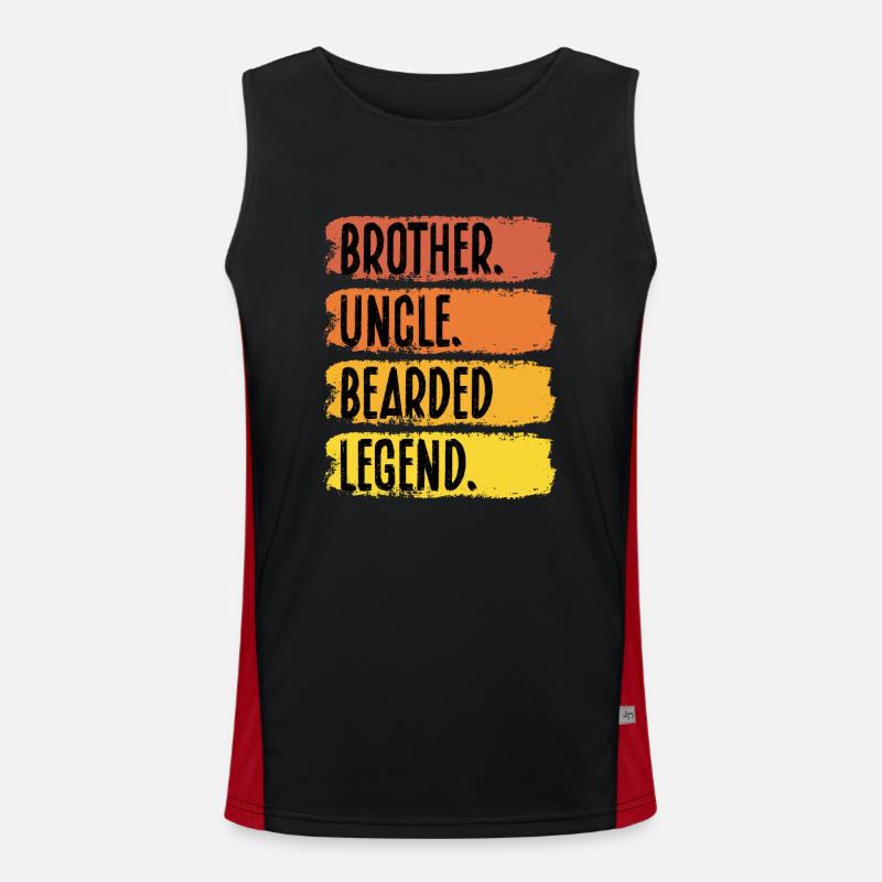 Brother Uncle Bearded Legend Men's Functional Contrast Tank Top 