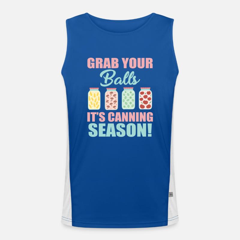 Funny Canning Lover Design Men's Functional Contrast Tank Top 