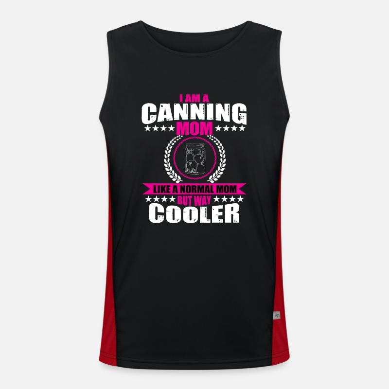 Lustiges Einkochen Mama Design Funktionelles Kontrast-Tank Top für Männer 