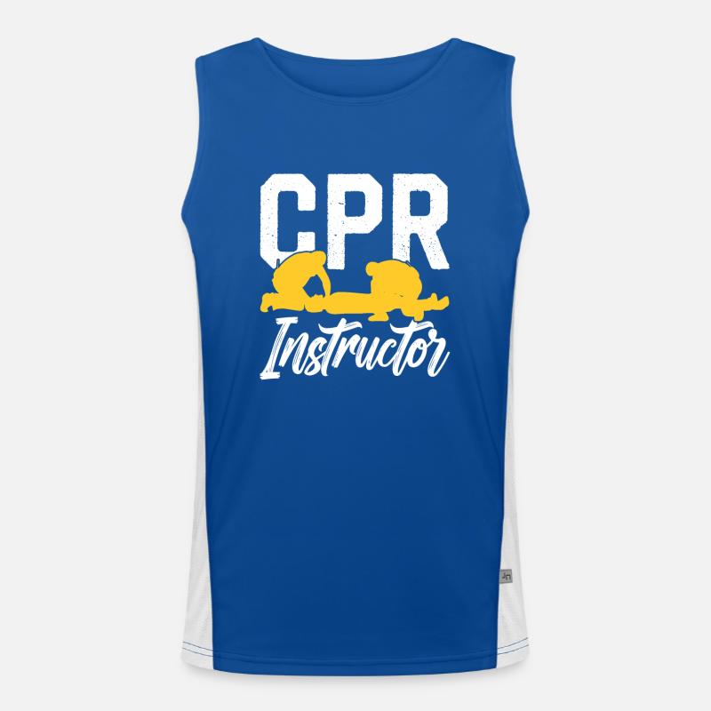 First Aid Course Instructor Emergency Measures Teacher Men's Functional Contrast Tank Top 