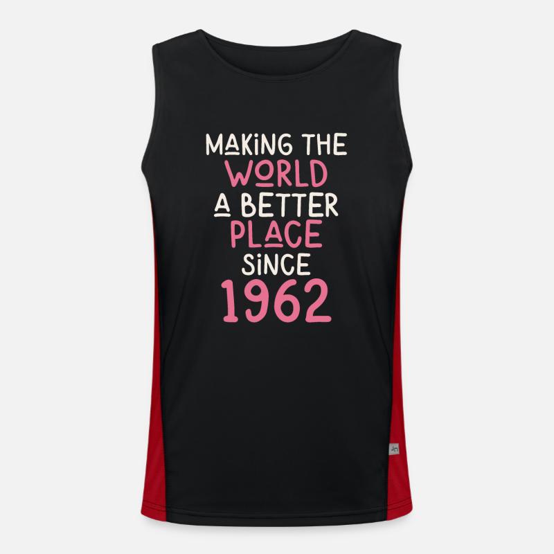 Making the World a better place since 1962 Funktionelles Kontrast-Tank Top für Männer 