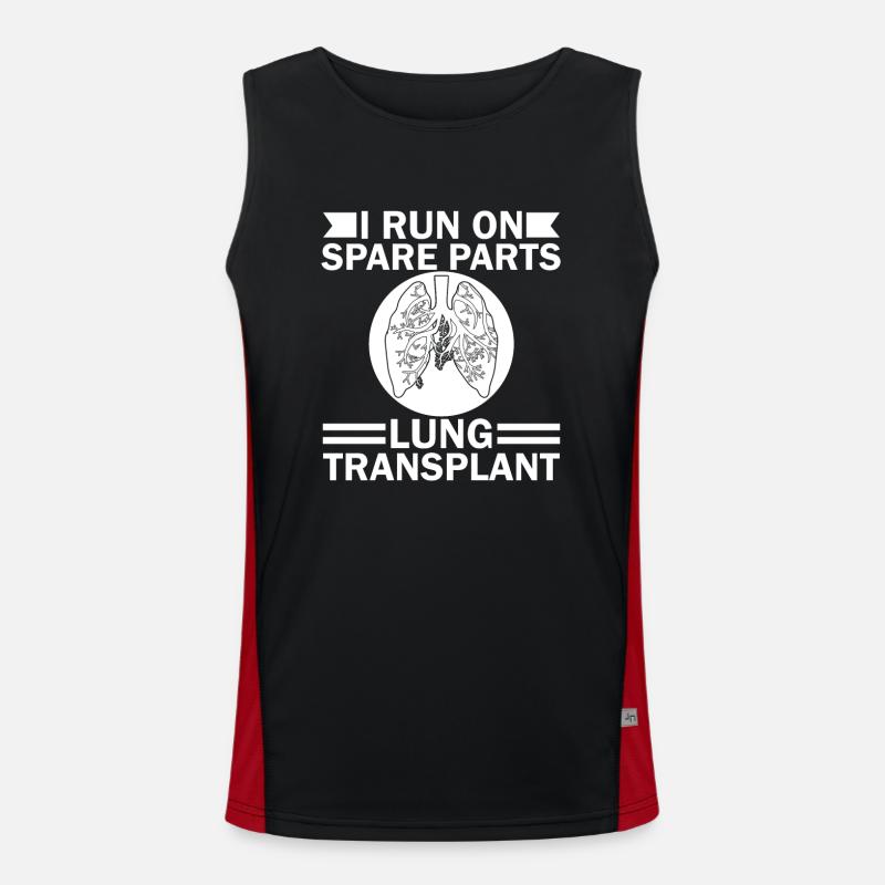 Lung Surgery Donor Lung Lung Surgery Gift Men's Functional Contrast Tank Top 