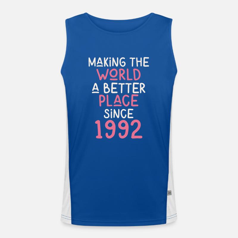 Making the World a better place since 1992 Funktionelles Kontrast-Tank Top für Männer 