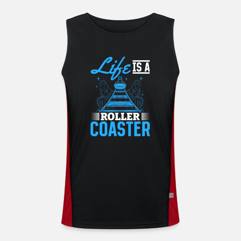 Life Is A Roller Coaster Roller Coaster Park Gift Débardeur respirant contrasté Homme 