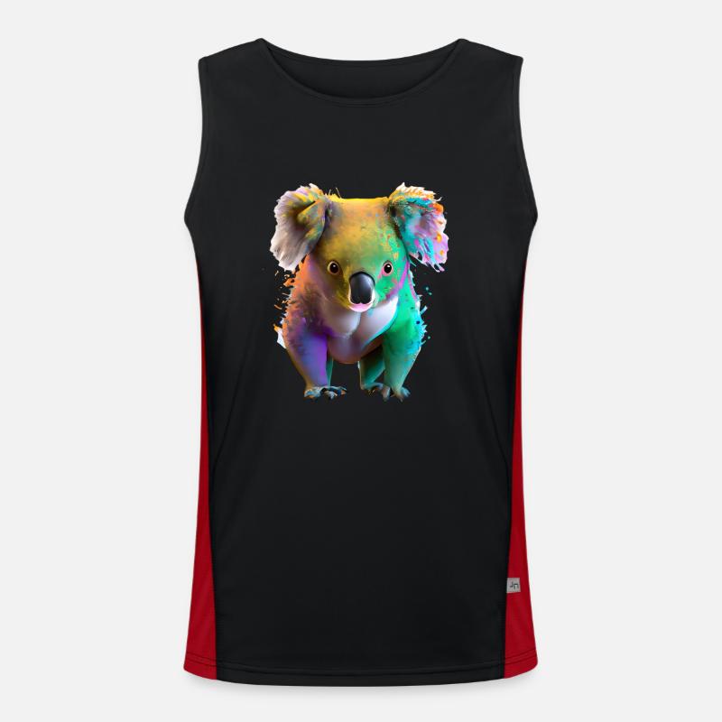 Koala dans l’explosion de couleurs Débardeur respirant contrasté Homme 