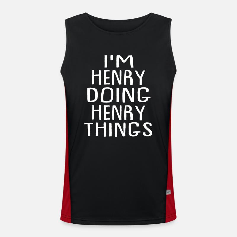 I'm Henry Doing Henry Things - Henry Name Funktionelles Kontrast-Tank Top für Männer 