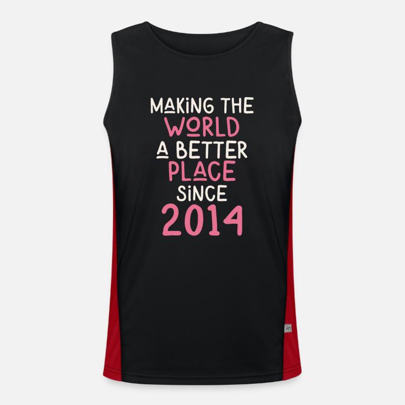 Making the World a better place since 2014 Men's Functional Contrast Tank Top 