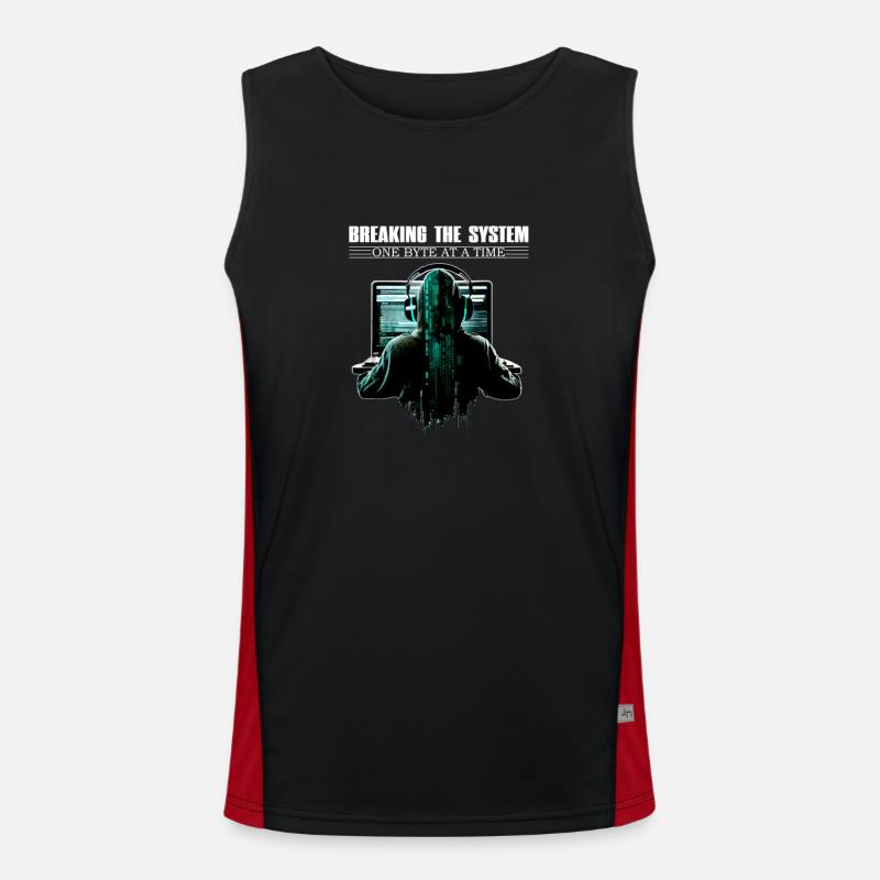 Breaking The System One Byte At A Time for Ethical Funktionelles Kontrast-Tank Top für Männer 