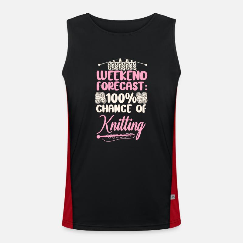 Knitting Knitter Weekend Forecast: Funktionelles Kontrast-Tank Top für Männer 