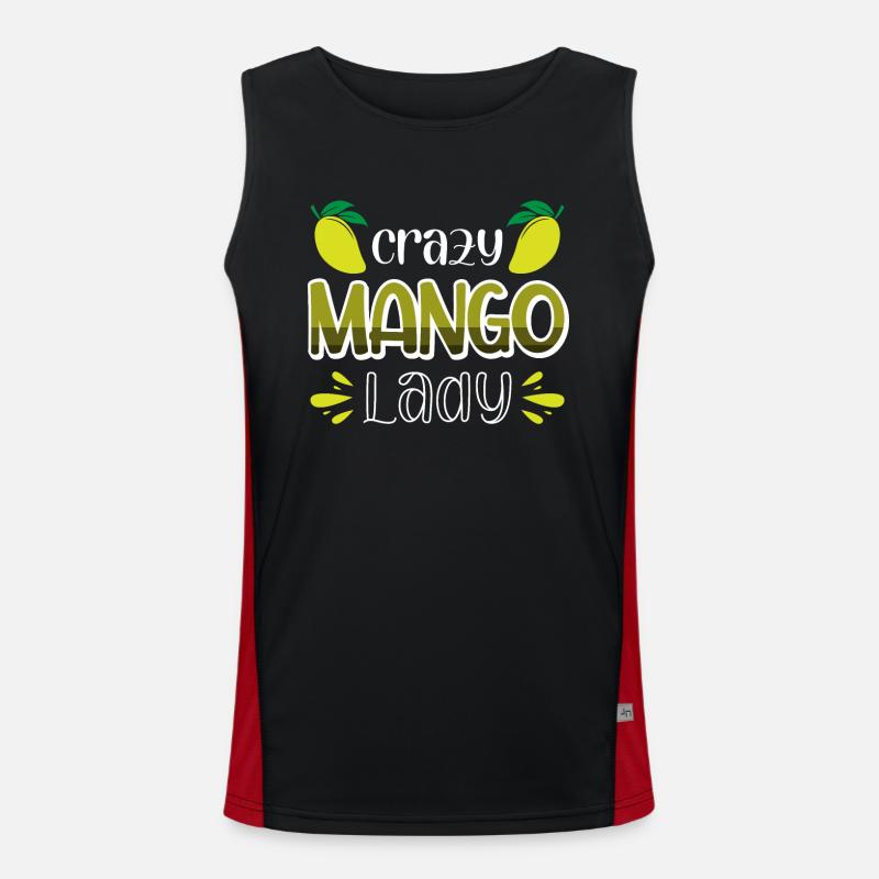 Verrückte Mango Lady Funktionelles Kontrast-Tank Top für Männer 