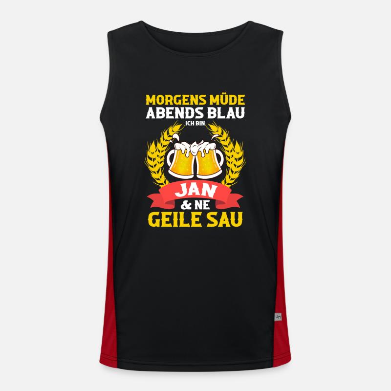 Jan Funktionelles Kontrast-Tank Top für Männer 