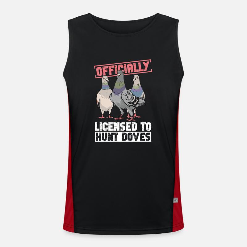 Taubenjäger Taubenjagd Funktionelles Kontrast-Tank Top für Männer 