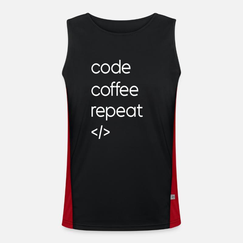 Code Coffee Répétition Débardeur respirant contrasté Homme 