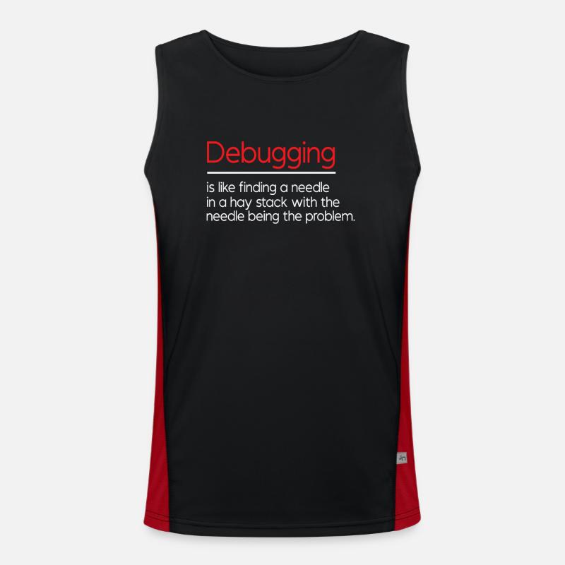 Lustiges Debugging-design Funktionelles Kontrast-Tank Top für Männer 