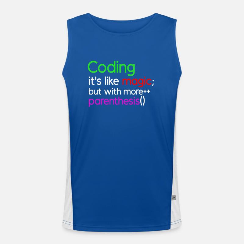Chemise de programmation amusante Débardeur respirant contrasté Homme 