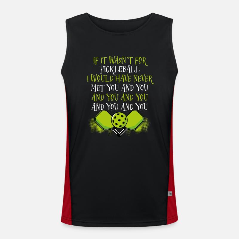 Si ce n’était pas pour le pickleball Débardeur respirant contrasté Homme 