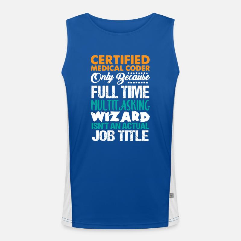 Medizinischer Kodierer, Programmierer Funktionelles Kontrast-Tank Top für Männer 