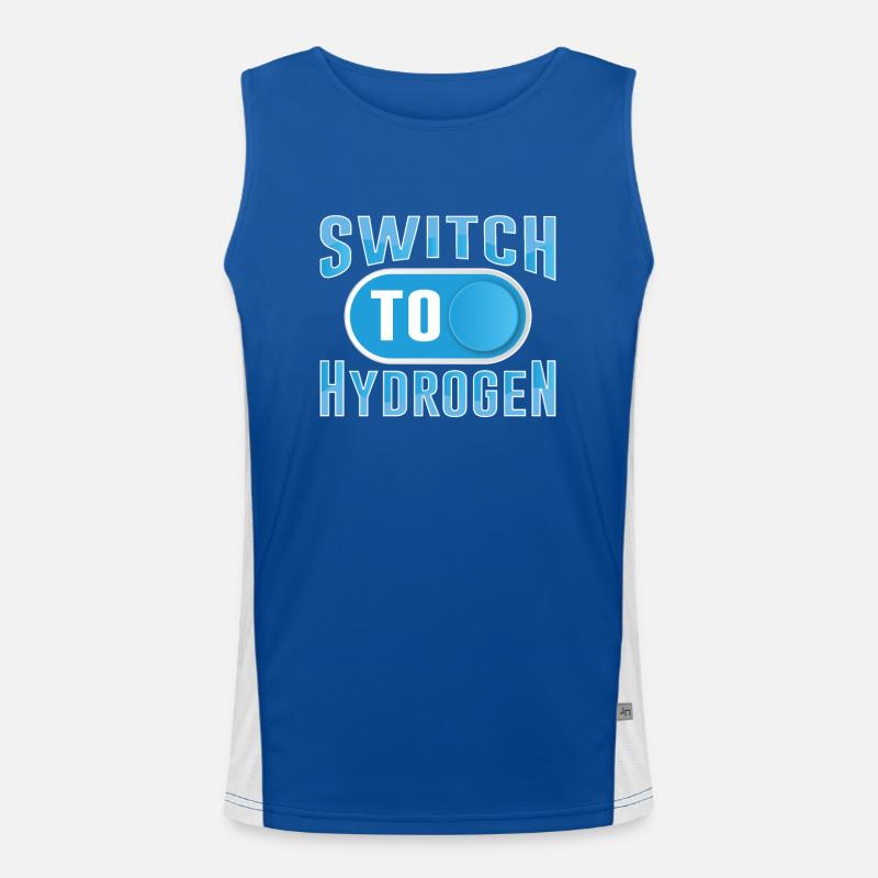 Umstieg Auf Wasserstoff Element Energie Hydrogen Funktionelles Kontrast-Tank Top für Männer 