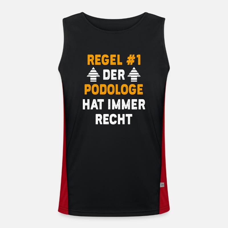Podologe Geschenk Geburtstag Spruch Funktionelles Kontrast-Tank Top für Männer 
