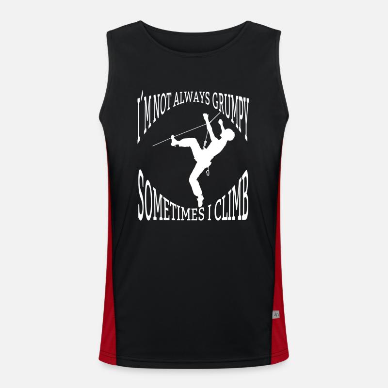 Kletterer Klettern Bergklettern Bergsteigen Berg Funktionelles Kontrast-Tank Top für Männer 