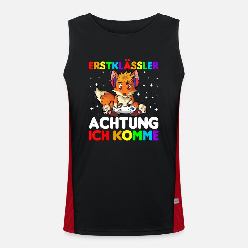 Einschulung Grundschule 1. Klasse ich komme Dab Funktionelles Kontrast-Tank Top für Männer 