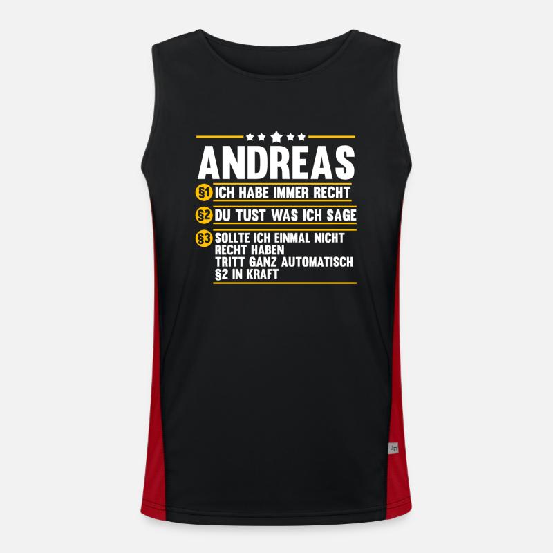 Andreas Funktionelles Kontrast-Tank Top für Männer 