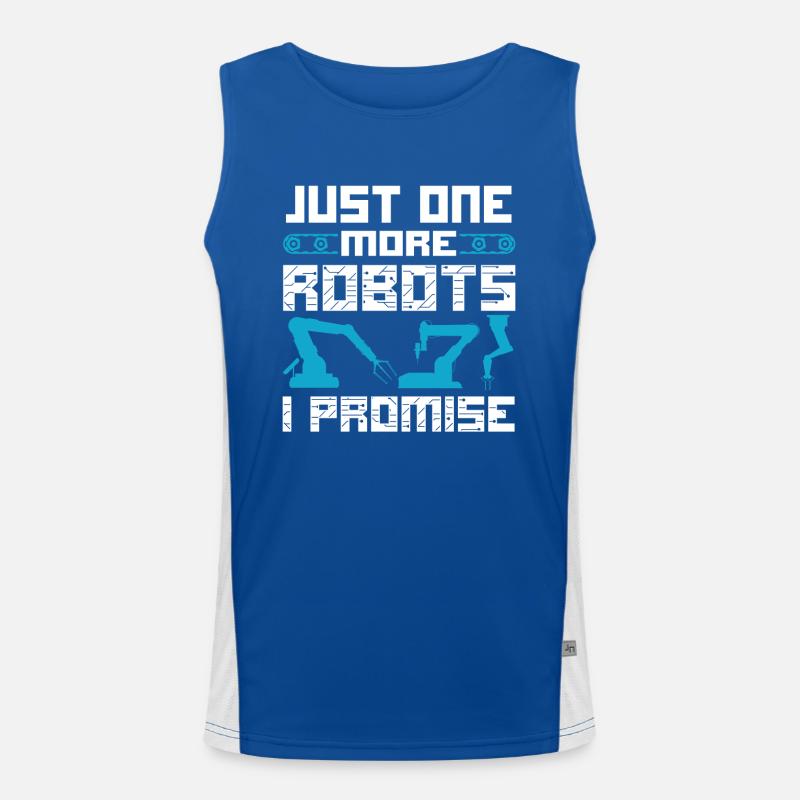 Robot Robotics Engineer Vintage Funktionelles Kontrast-Tank Top für Männer 