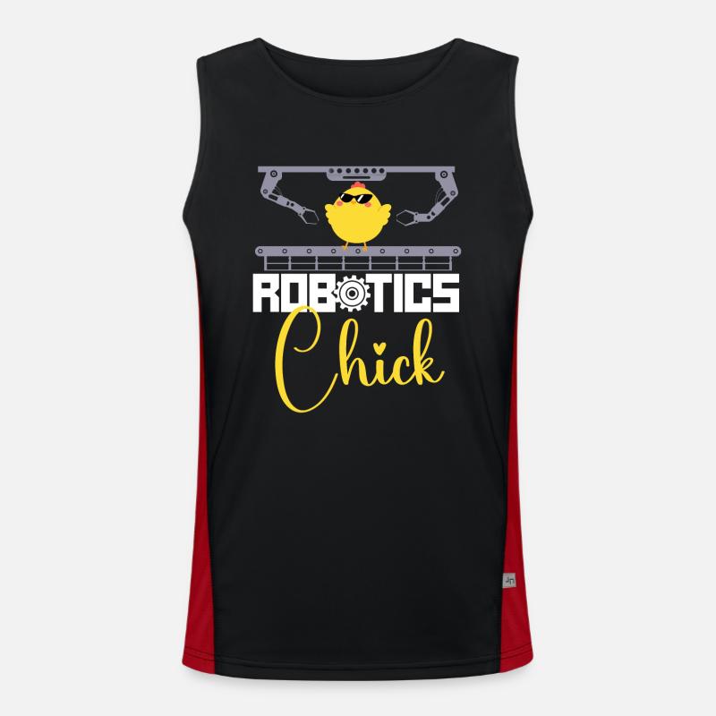 Robot Robotics Engineer Cool Funktionelles Kontrast-Tank Top für Männer 