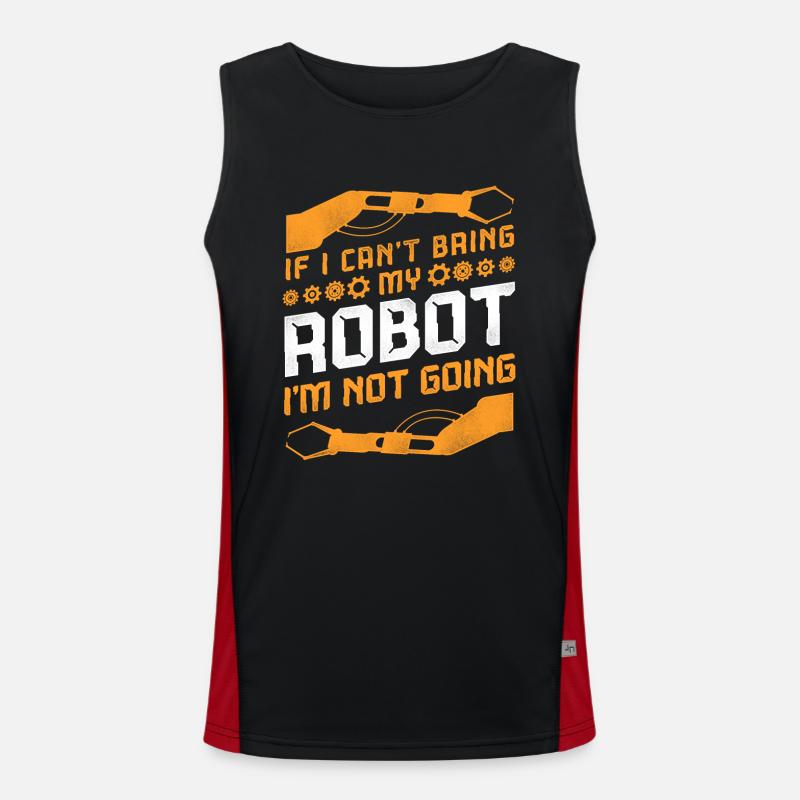 Robot Robotics Engineer Vintage If Men's Functional Contrast Tank Top 