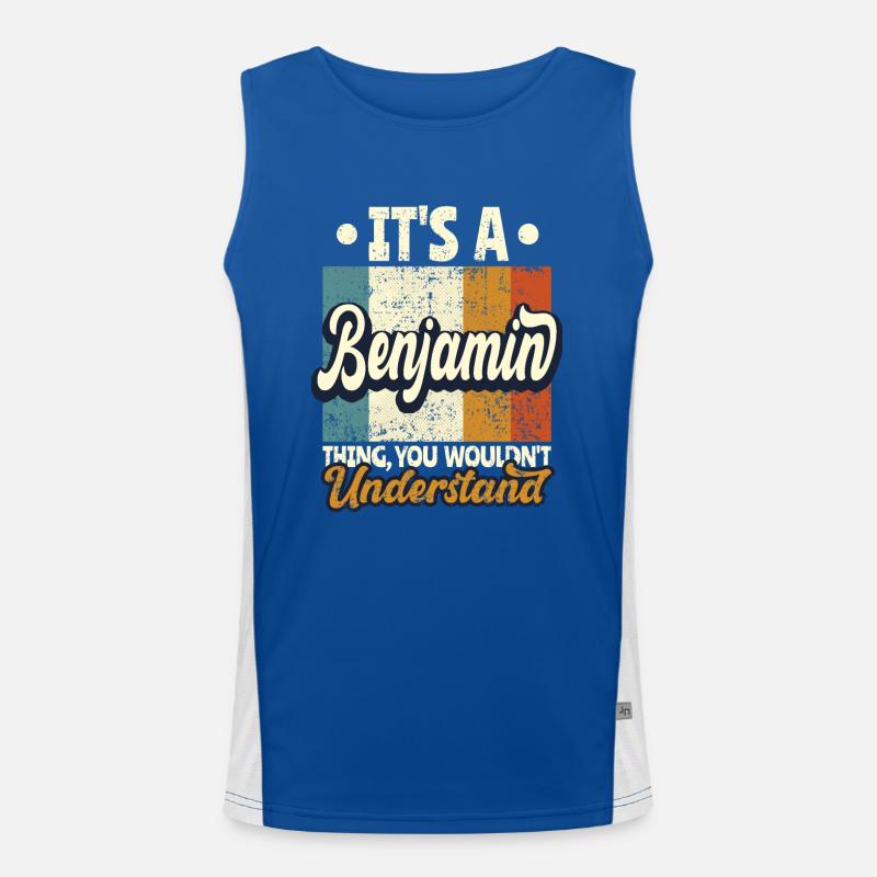 Name Benjamin Gift Birthday Saying Men's Functional Contrast Tank Top 