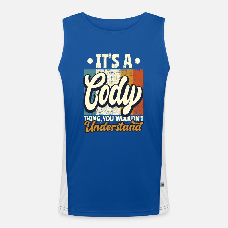Name Cody Geschenk Geburtstag Spruch Funktionelles Kontrast-Tank Top für Männer 