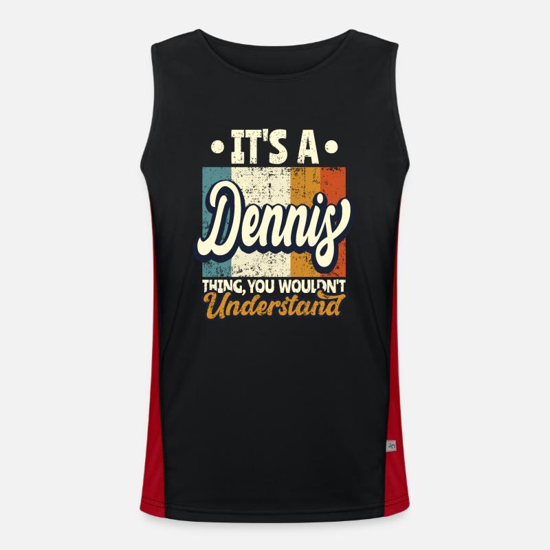 Name Dennis Gift Birthday Saying Men's Functional Contrast Tank Top 