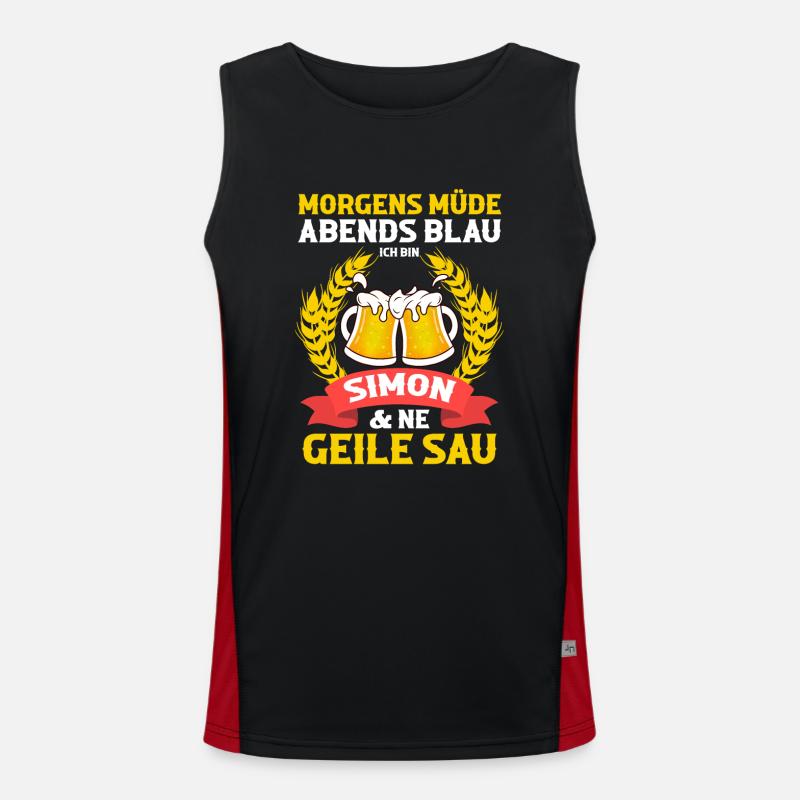 Simon Funktionelles Kontrast-Tank Top für Männer 