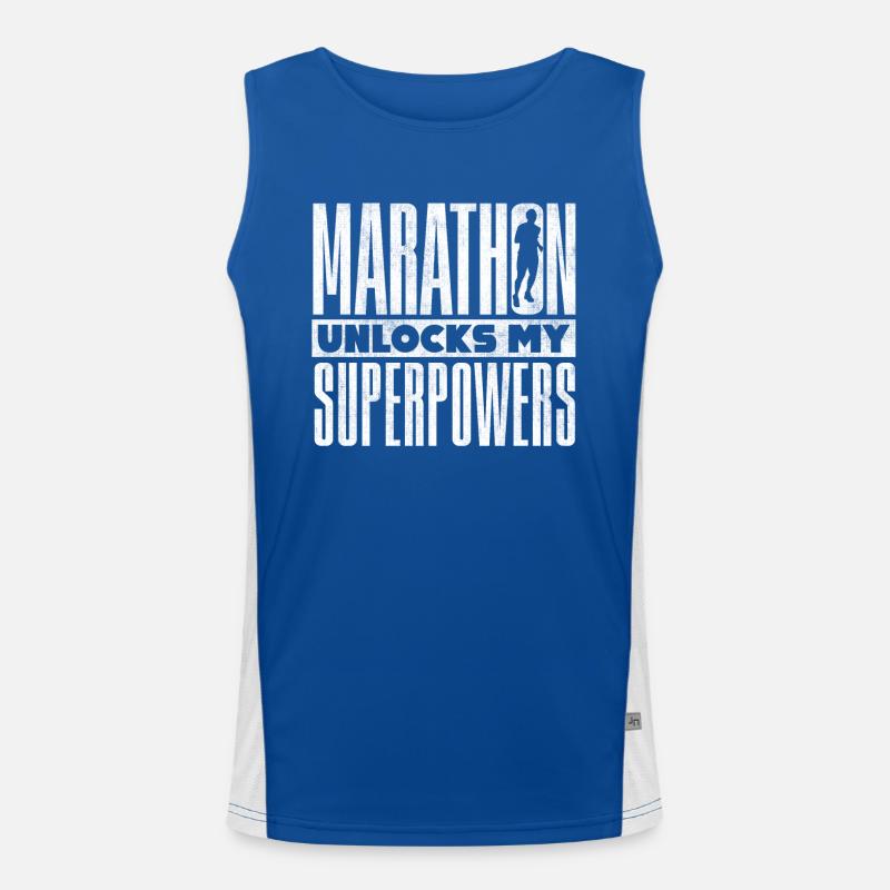 Marathon runner Men's Functional Contrast Tank Top 