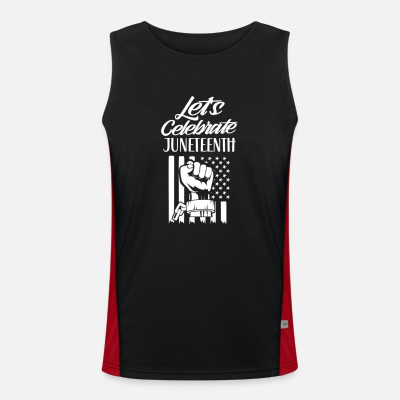 Feiern Wir Den Juneteenth Black African American Funktionelles Kontrast-Tank Top für Männer 