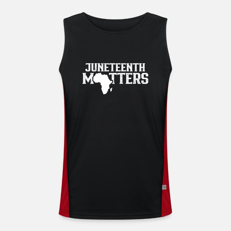 Juneteenth Matters 1865 Black African American Funktionelles Kontrast-Tank Top für Männer 
