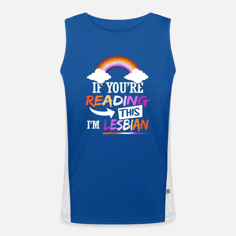 Ich bin lesbisch Funktionelles Kontrast-Tank Top für Männer 
