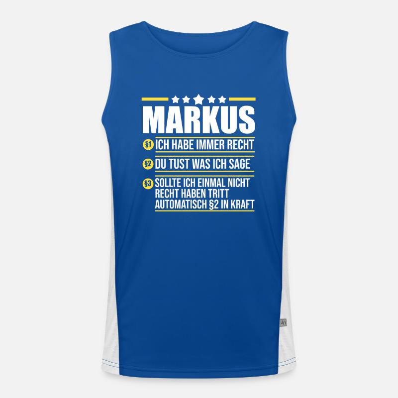 Markus Men's Functional Contrast Tank Top 