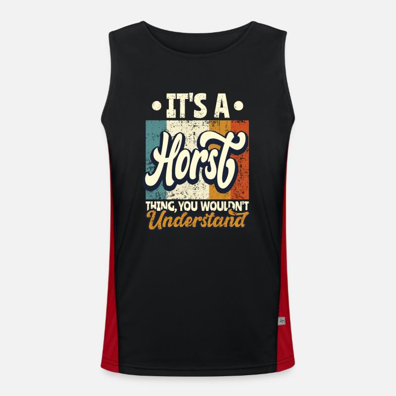 Name Horst Geschenk Geburtstag Spruch Funktionelles Kontrast-Tank Top für Männer 