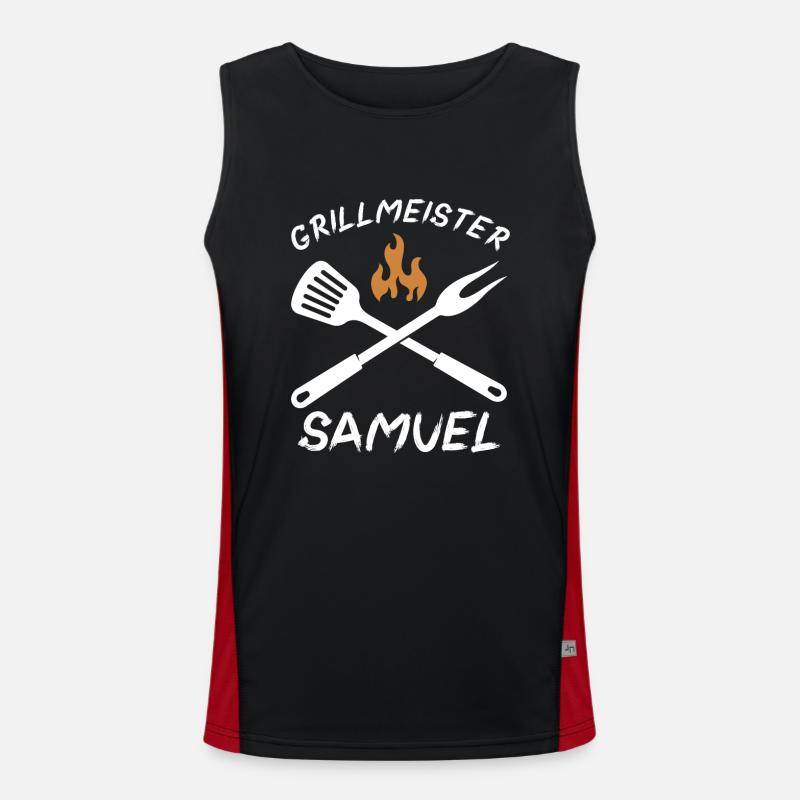 Grillmeister Samuel Funktionelles Kontrast-Tank Top für Männer 