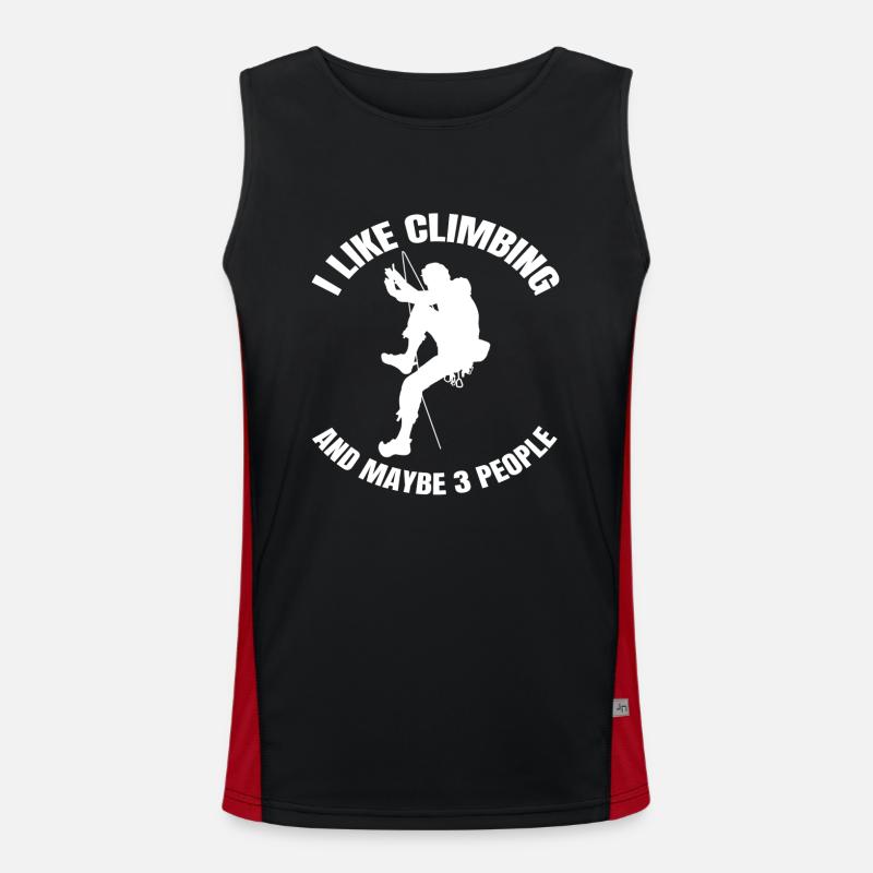 Kletterer Bergklettern Klettern Bergsteigen Berg Funktionelles Kontrast-Tank Top für Männer 