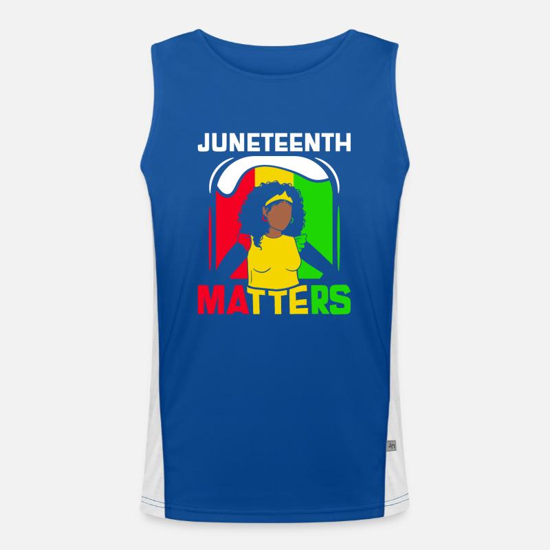 Juneteenth Matters Afro-Américain Noir 1865 Débardeur respirant contrasté Homme 