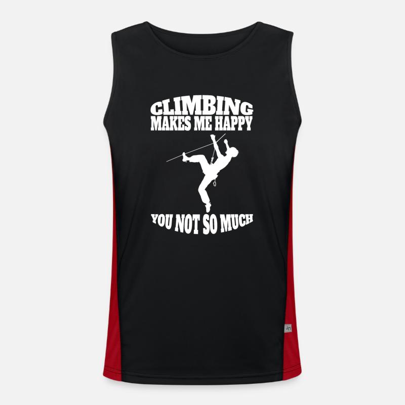 Kletterer Berg Bergklettern Klettern Bergsteigen Funktionelles Kontrast-Tank Top für Männer 